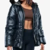 Lexie Women’s Duck Down Navy Blue Puffer Jacket - 700 Fill Insulation