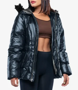 Lexie Women’s Duck Down Navy Blue Puffer Jacket - 700 Fill Insulation