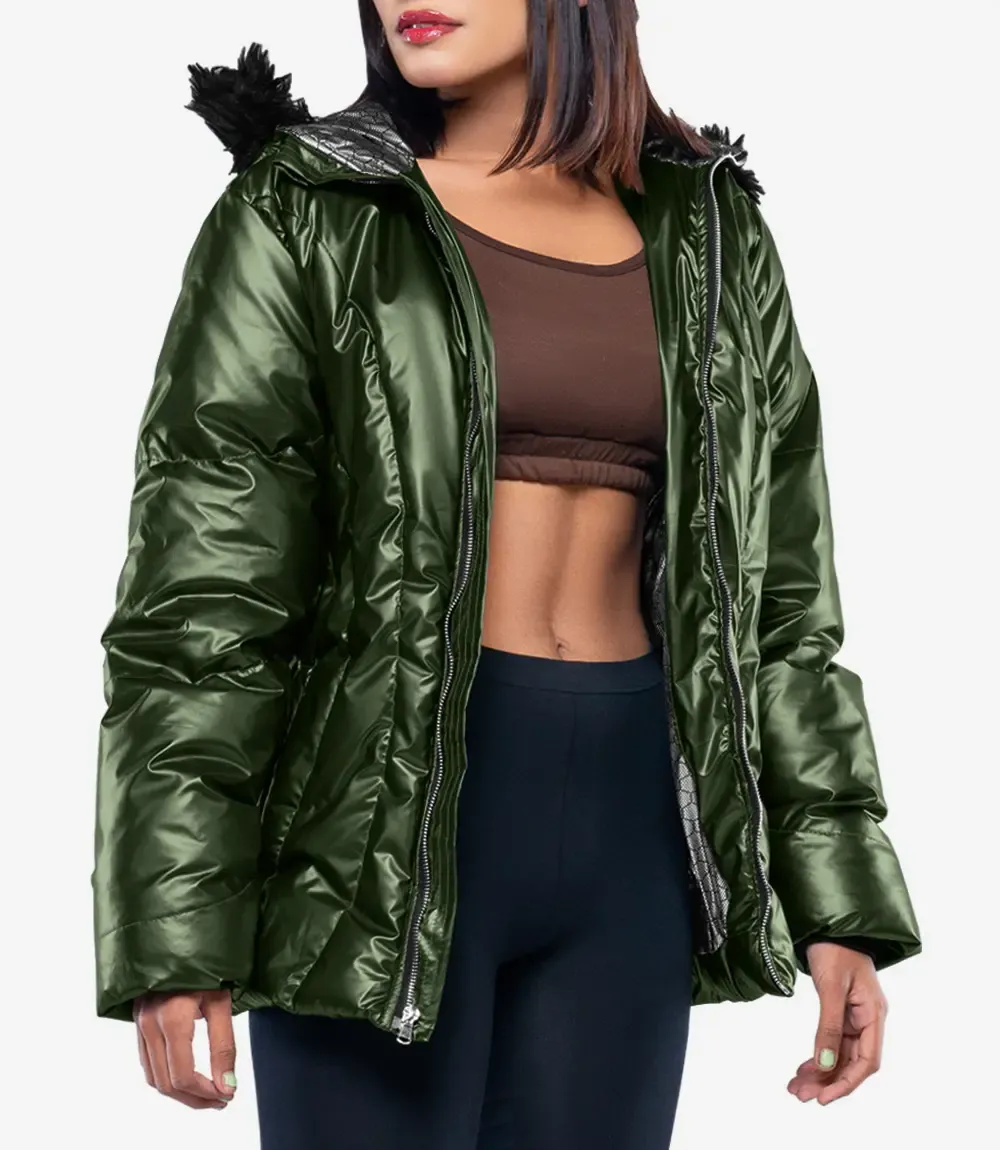 Lexie Women’s Duck Down Green Puffer Jacket - 700 Fill Insulation Lexie Women’s Duck Down Green Puffer Jacket - 700 Fill Insulation