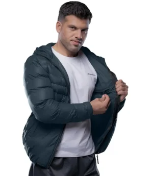 Austin Men’s Navy Blue Hooded Puffer Jacket | Insulated | Lightweight