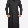Men’s Double-Breasted Detective Gray Wool Coat