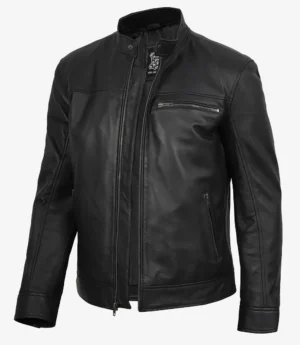 Men's Bickford Black Leather Jacket – Biker Style