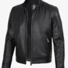 GRANDEUR EDITION: Men's Premium Black Biker Style Leather Jacket