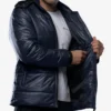 Salvador Men's Navy Blue Hooded Puffer Jacket – Winter Down Jacket