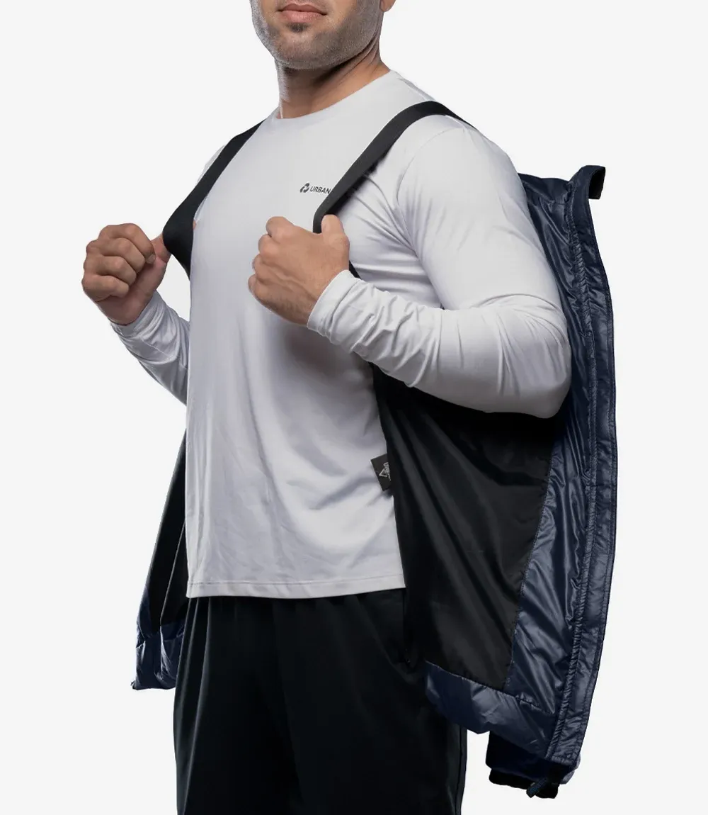 Salvador Men's Navy Blue Hooded Puffer Jacket – Winter Down Jacket Salvador Men's Navy Blue Hooded Puffer Jacket – Winter Down Jacket