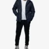 Salvador Men's Navy Blue Hooded Puffer Jacket – Winter Down Jacket