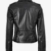 Amber Women's Black Leather Asymmetrical Biker Style Jacket