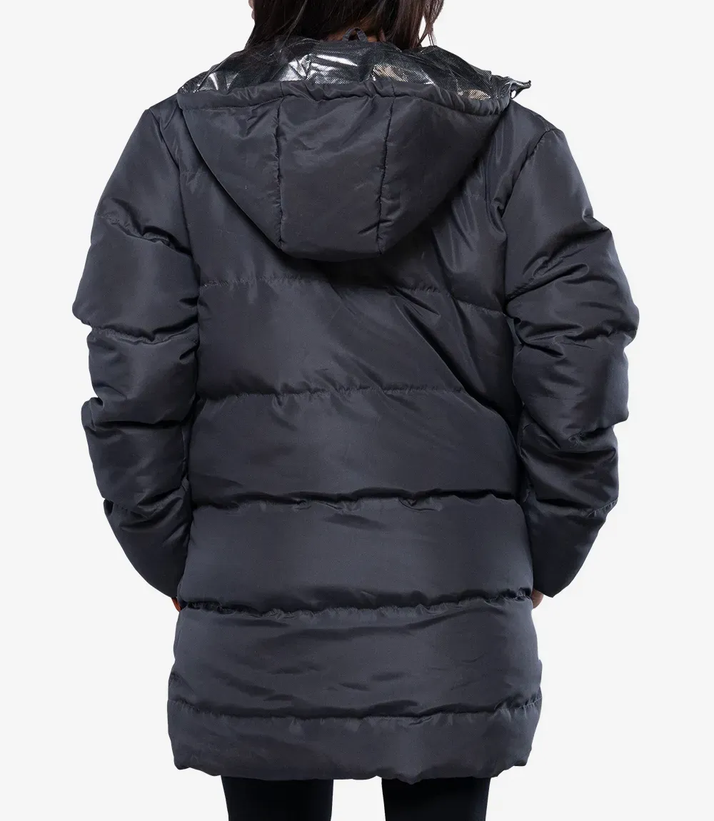 Reid Womens Every Dark Grey Rusk Puffer Jacket With Hood Reid Womens Every Dark Grey Rusk Puffer Jacket With Hood