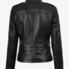 Women's Black Lambskin Leather Biker Style Jacket