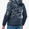 Karter Men’s Duck Down Navy Blue Patterned Puffer Jacket With Hood