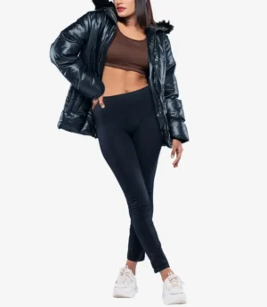 Lexie Women’s Duck Down Navy Blue Puffer Jacket - 700 Fill Insulation