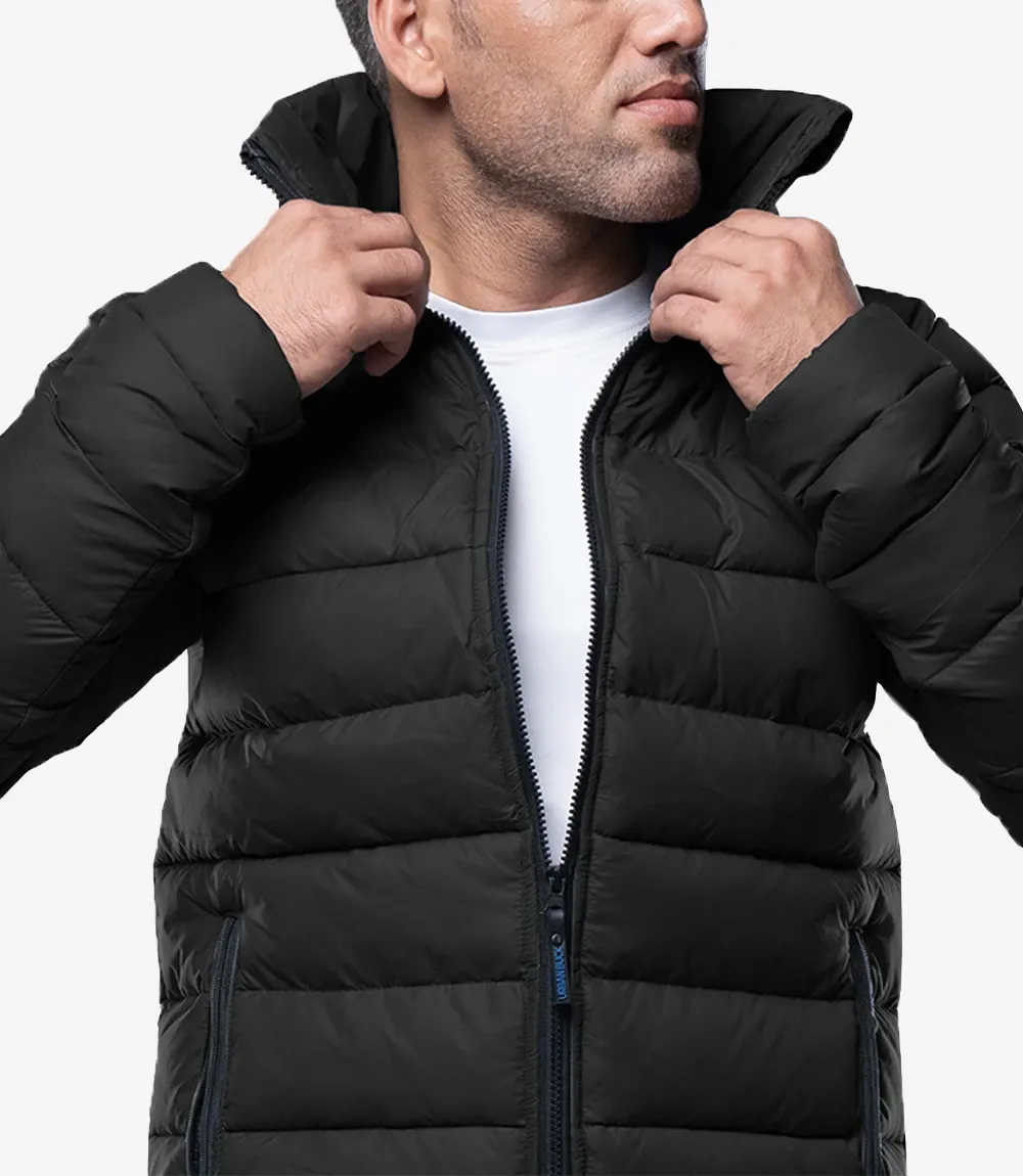 Vicente Mens Premium Black Puffer Jacket Vicente Mens Premium Black Puffer Jacket