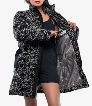 Dalia Women’s Duck Down Black Puffer Coat - 700 fill insulation