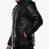 Salvador Men’s Black Puffer Jacket – Hooded | Down Insulated