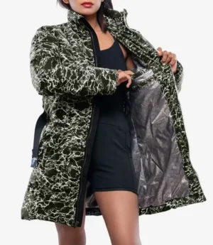 Dalia Women’s Duck Down Green Puffer Coat - 700 Fill Insulation