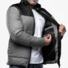 Henry Grey and Black Lightweight Puffer Jacket for Men - Winter Down Jacket