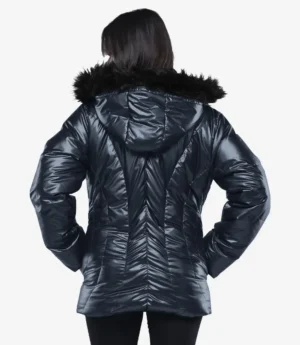 Lexie Women’s Duck Down Navy Blue Puffer Jacket - 700 Fill Insulation