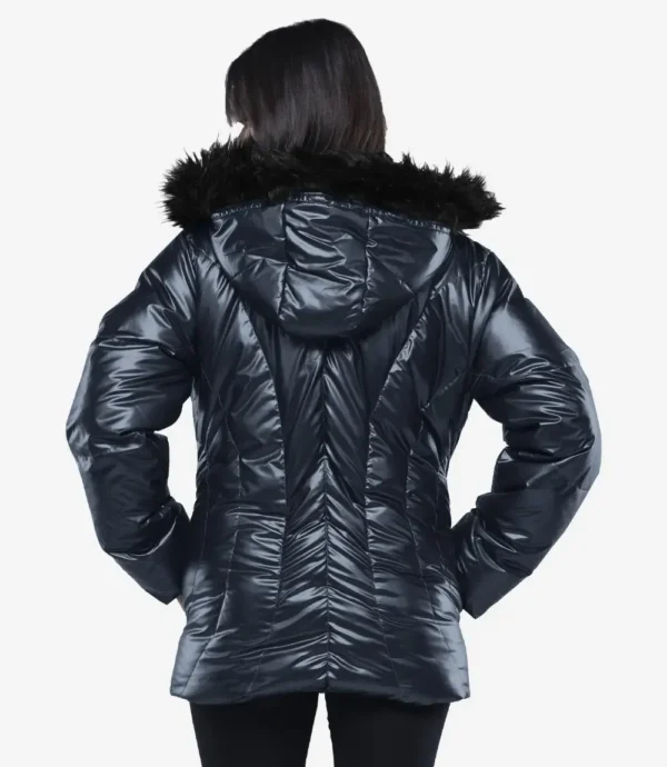 Lexie Women’s Duck Down Navy Blue Puffer Jacket - 700 Fill Insulation