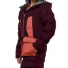 Reid Women’s Maroon & Rust Puffer Jacket With Hood