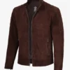 Men's Top Notch Dark Brown Suede Jacket
