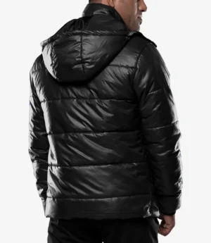 Salvador Men’s Black Puffer Jacket – Hooded | Down Insulated