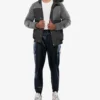 Walter Men’s Duck Down Dark Gray Puffer Jacket with Hood