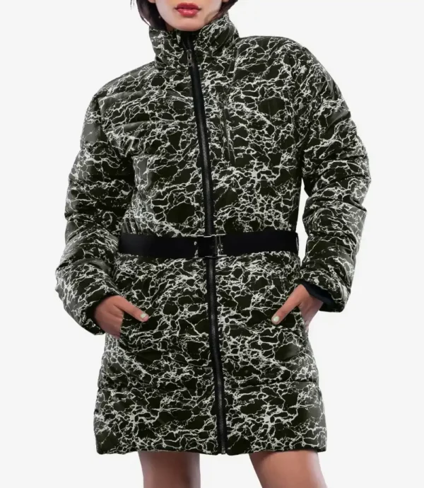Dalia Women’s Duck Down Green Puffer Coat - 700 Fill Insulation