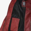 Womens Real Leather Red Waxed Biker Style Jacket