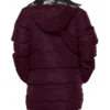 Reid Women’s Maroon & Rust Puffer Jacket With Hood