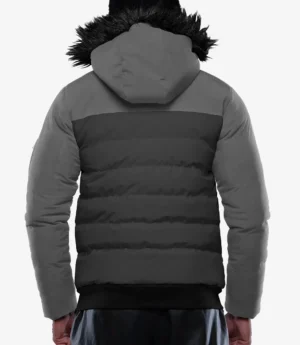 Walter Men’s Duck Down Dark Gray Puffer Jacket with Hood