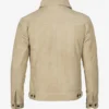 Men's Classic Camel Suede Trucker Style Jacket
