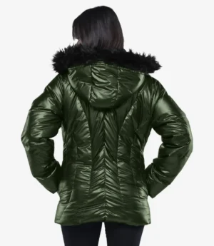 Lexie Women’s Duck Down Green Puffer Jacket - 700 Fill Insulation