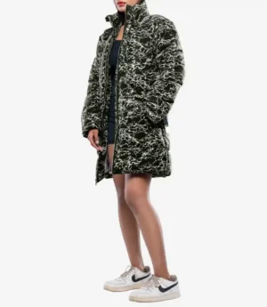 Dalia Women’s Duck Down Green Puffer Coat - 700 Fill Insulation
