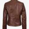 Acerra Women's Slim Fit Biker Style Leather Jacket