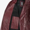 Womens Real Lambskin Leather Burgundy Biker Style Jacket