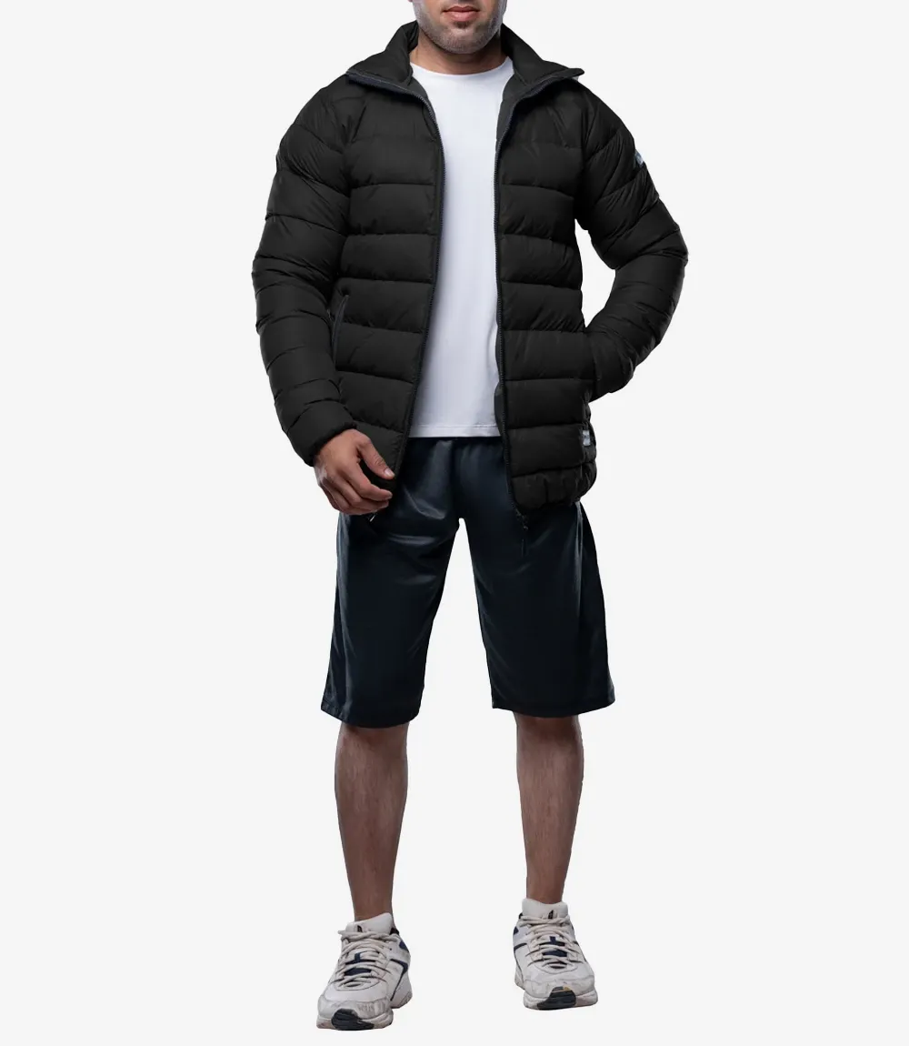 Vicente Mens Premium Black Puffer Jacket Vicente Mens Premium Black Puffer Jacket