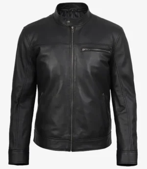 Men's Bickford Black Leather Jacket – Biker Style