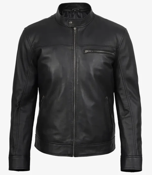 Men's Bickford Black Leather Jacket – Biker Style