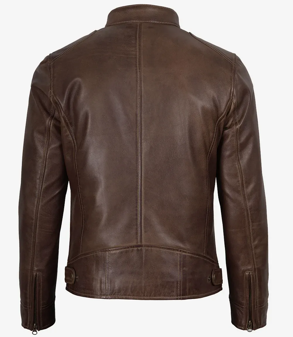 imgi_49Dodge Men's Waxed Chocolate Brown Biker Style Leather Jacket_men_coffee_brown_leather_biker_jacket__65852_zoom Dodge Men's Waxed Chocolate Brown Biker Style Leather Jacket