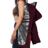 Reid Women’s Maroon & Rust Puffer Jacket With Hood