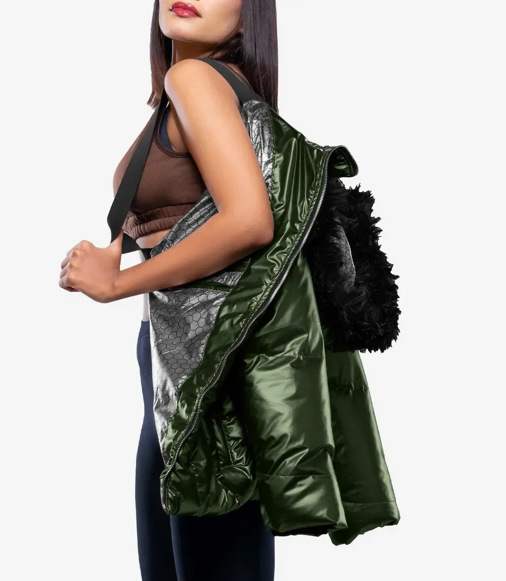 Lexie Women’s Duck Down Green Puffer Jacket - 700 Fill Insulation Lexie Women’s Duck Down Green Puffer Jacket - 700 Fill Insulation