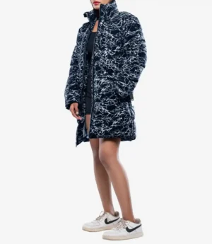 Dalia Women’s Duck Down Blue Puffer Coat - 700 fill insulation