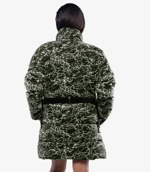 Dalia Women’s Duck Down Green Puffer Coat - 700 Fill Insulation