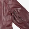 Womens Real Lambskin Leather Burgundy Biker Style Jacket