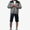 Henry Grey and Black Lightweight Puffer Jacket for Men - Winter Down Jacket