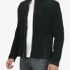 Men's Classic Black Suede Biker Style Jacket