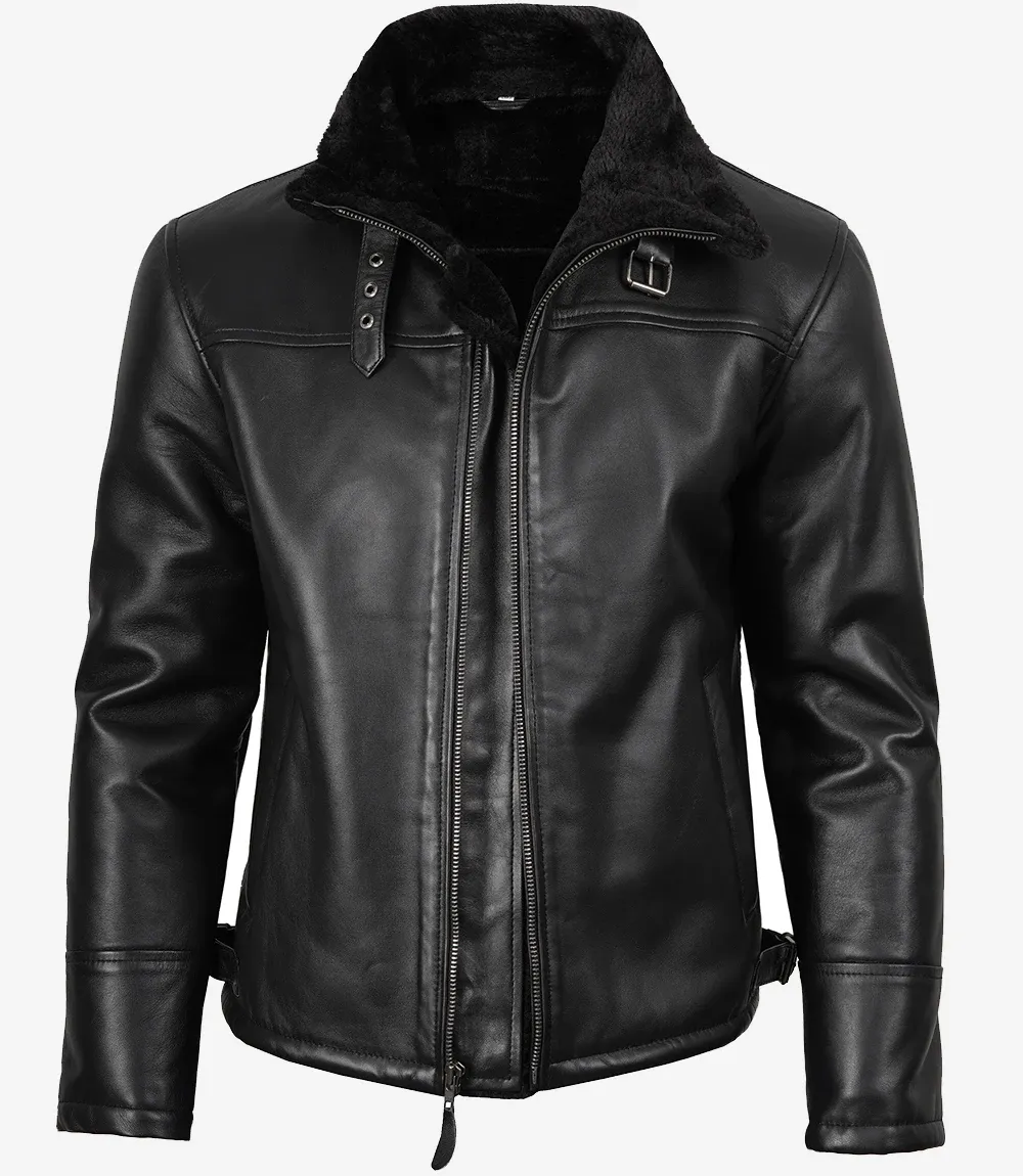 Men's B3 Bomber Black Shearling Leather JacketMen's B3 Bomber Black Shearling Leather Jacket Men's B3 Bomber Black Shearling Leather Jacket