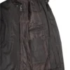 Men's Dark Brown Shearling Leather Moto Jacket - Asymmetrical Shearling Lining