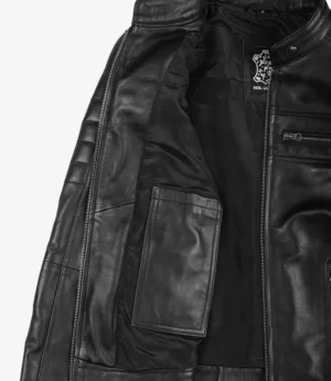 Women's Classic Black Leather Biker Style Jacket