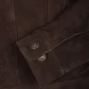 Men's Dark Brown Trucker Suede Jacket